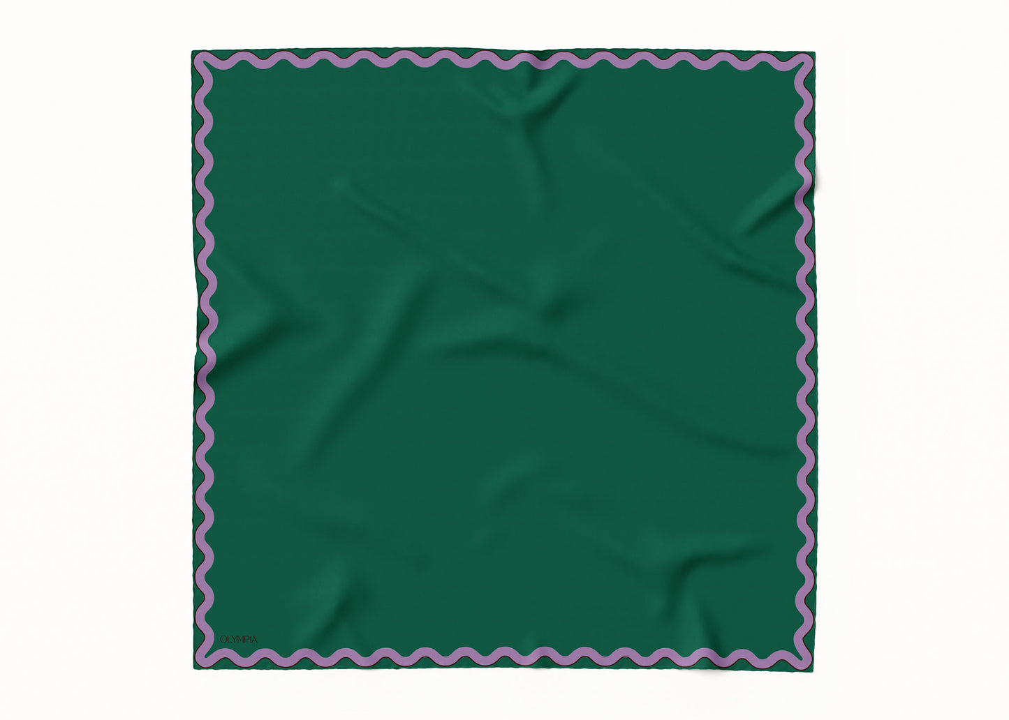 Sophie Emerald/Lilac Silk Scarf - 89x89cm