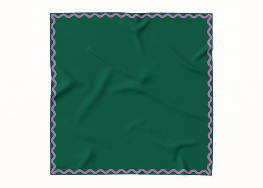 Sophie Emerald/Lilac Scarf - 89x89cm Silk Twill - Imperfect