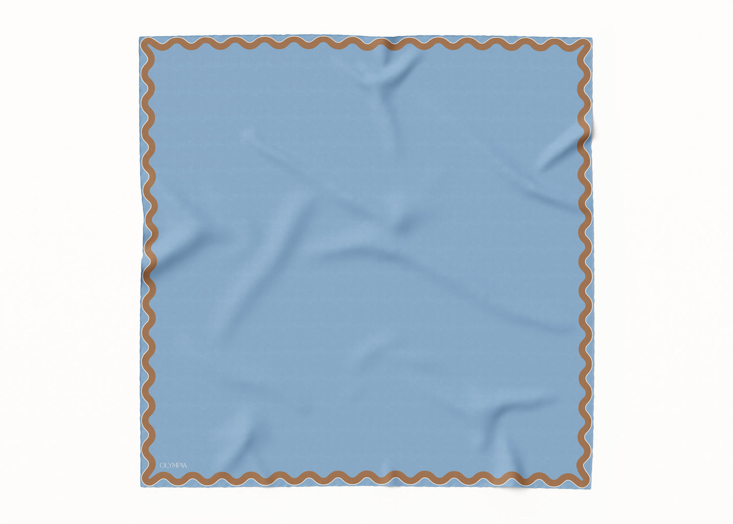 Sophie Bluebird/Croissant Silk Scarf - 89x89cm
