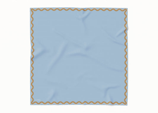 Sophie Bluebird/Croissant Scarf - 89x89cm Silk Twill - Imperfect
