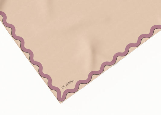 Sophie Dusty Peach/Lavender Silk Scarf - 89x89cm