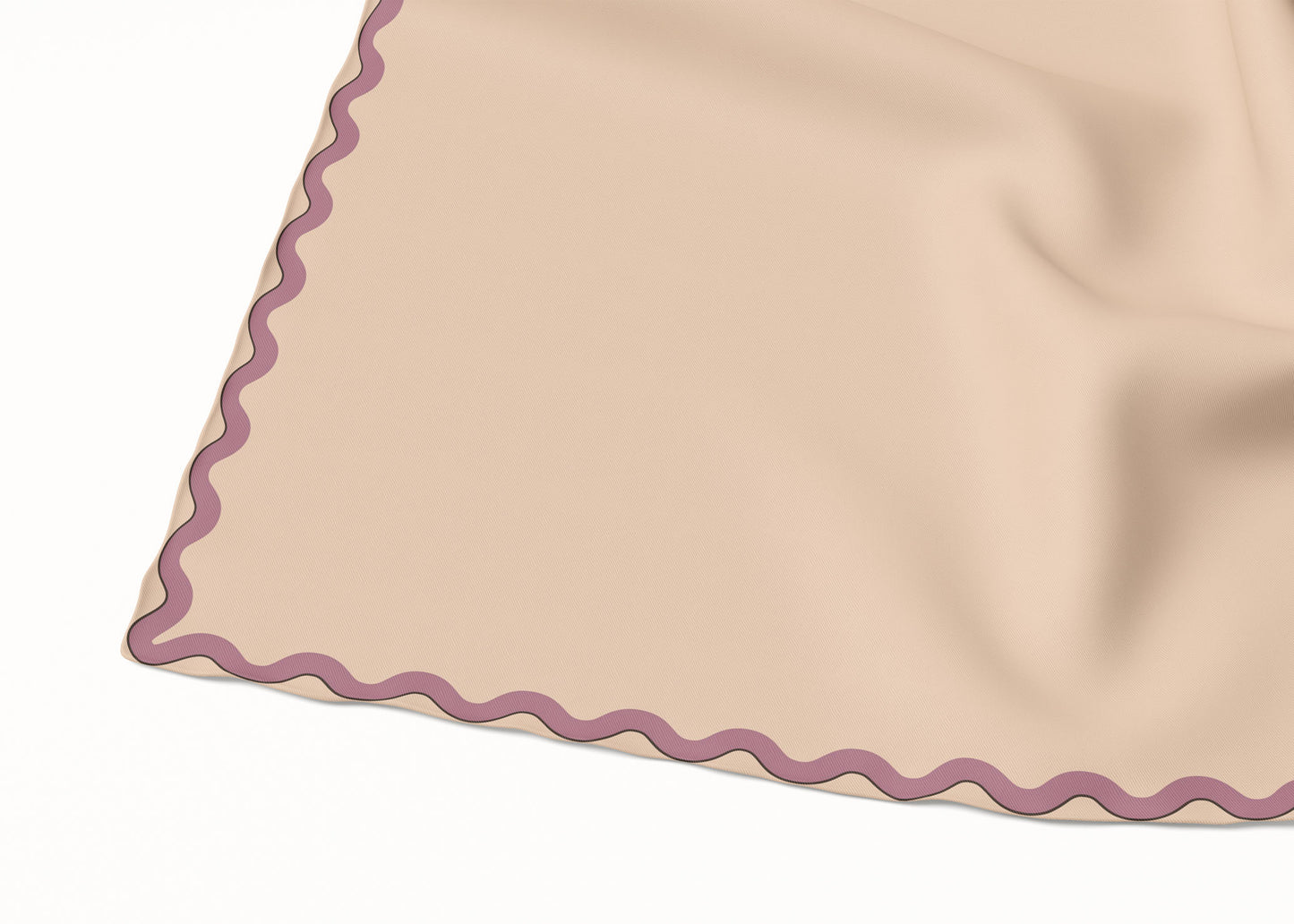 Sophie Dusty Peach/Lavender Silk Scarf - 89x89cm