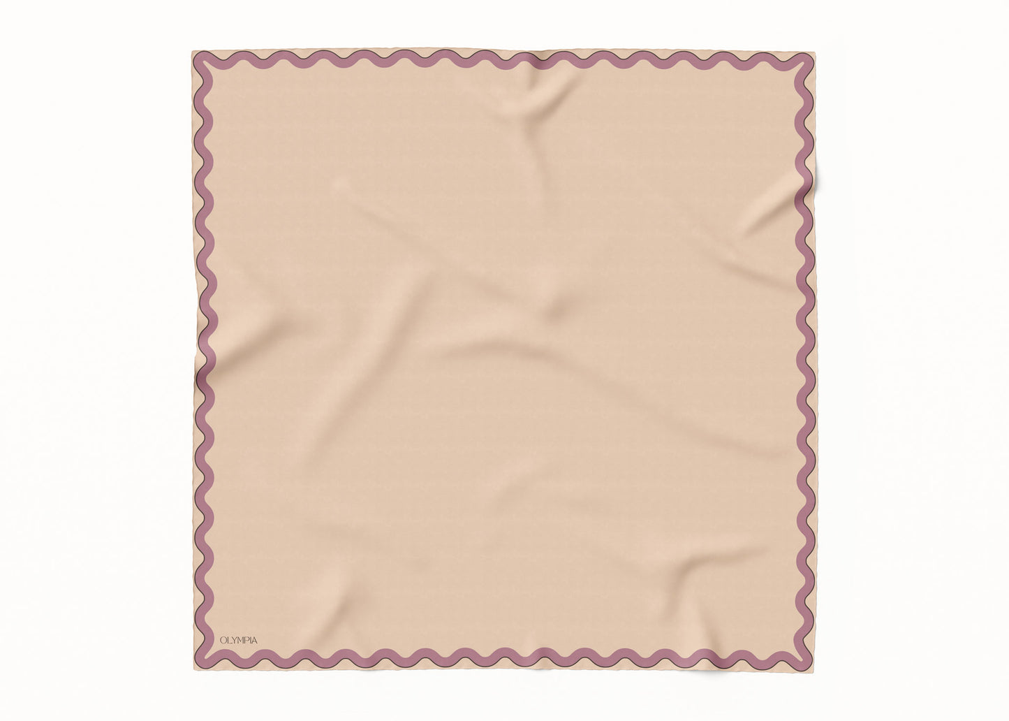 Sophie Dusty Peach/Lavender Silk Scarf - 89x89cm