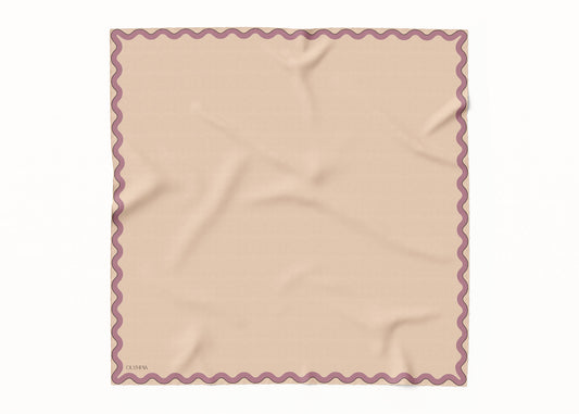 Sophie Dusty Peach/Lavender Silk Scarf - 89x89cm