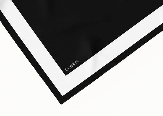 Imelda Ebony/Chalk Scarf - 89x89cm Silk Twill - Imperfect