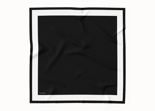 Imelda Ebony/Chalk Scarf - 89x89cm Silk Twill - Imperfect