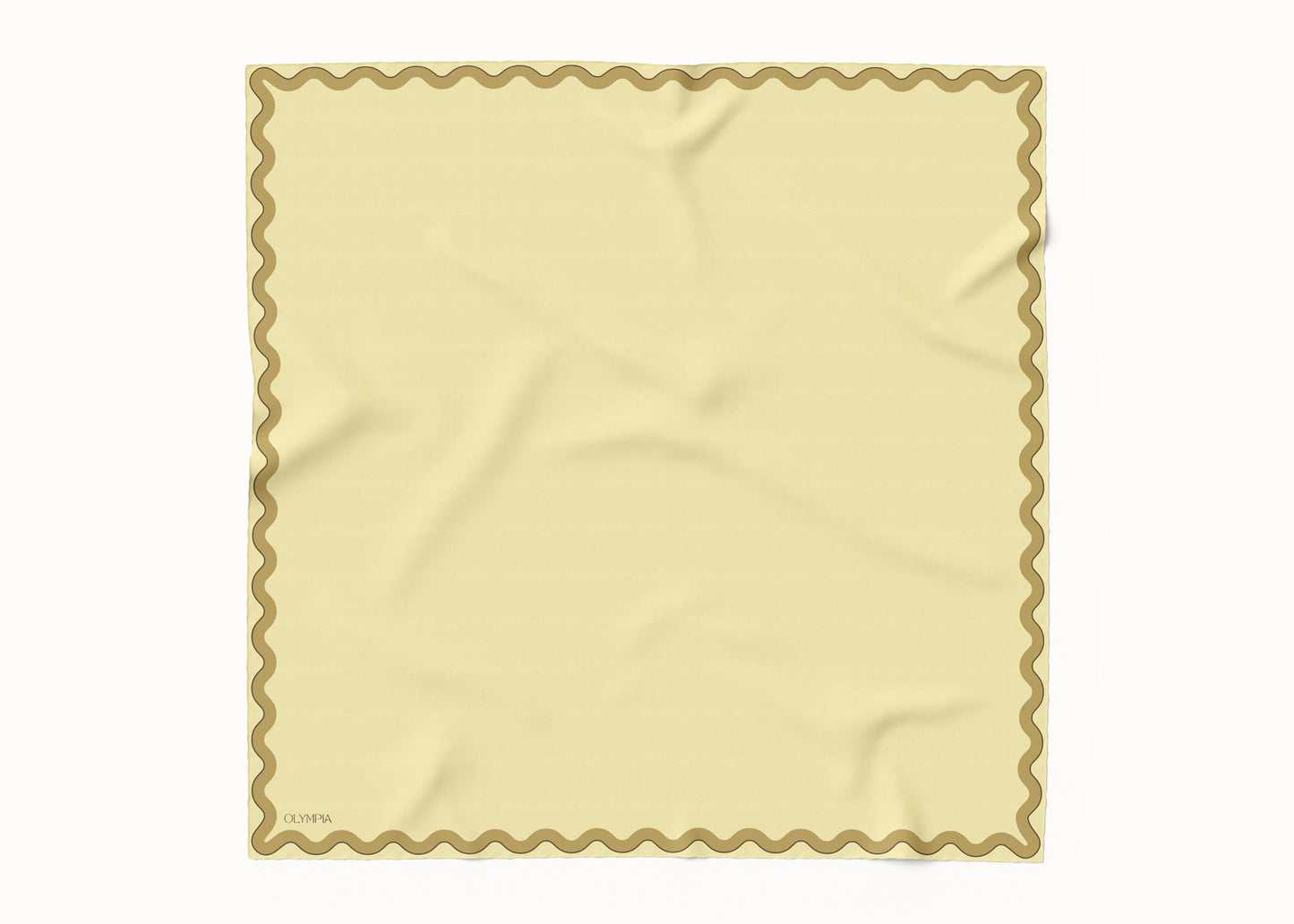 Sophie Limoncello/Antique Gold Silk Scarf - 89x89cm