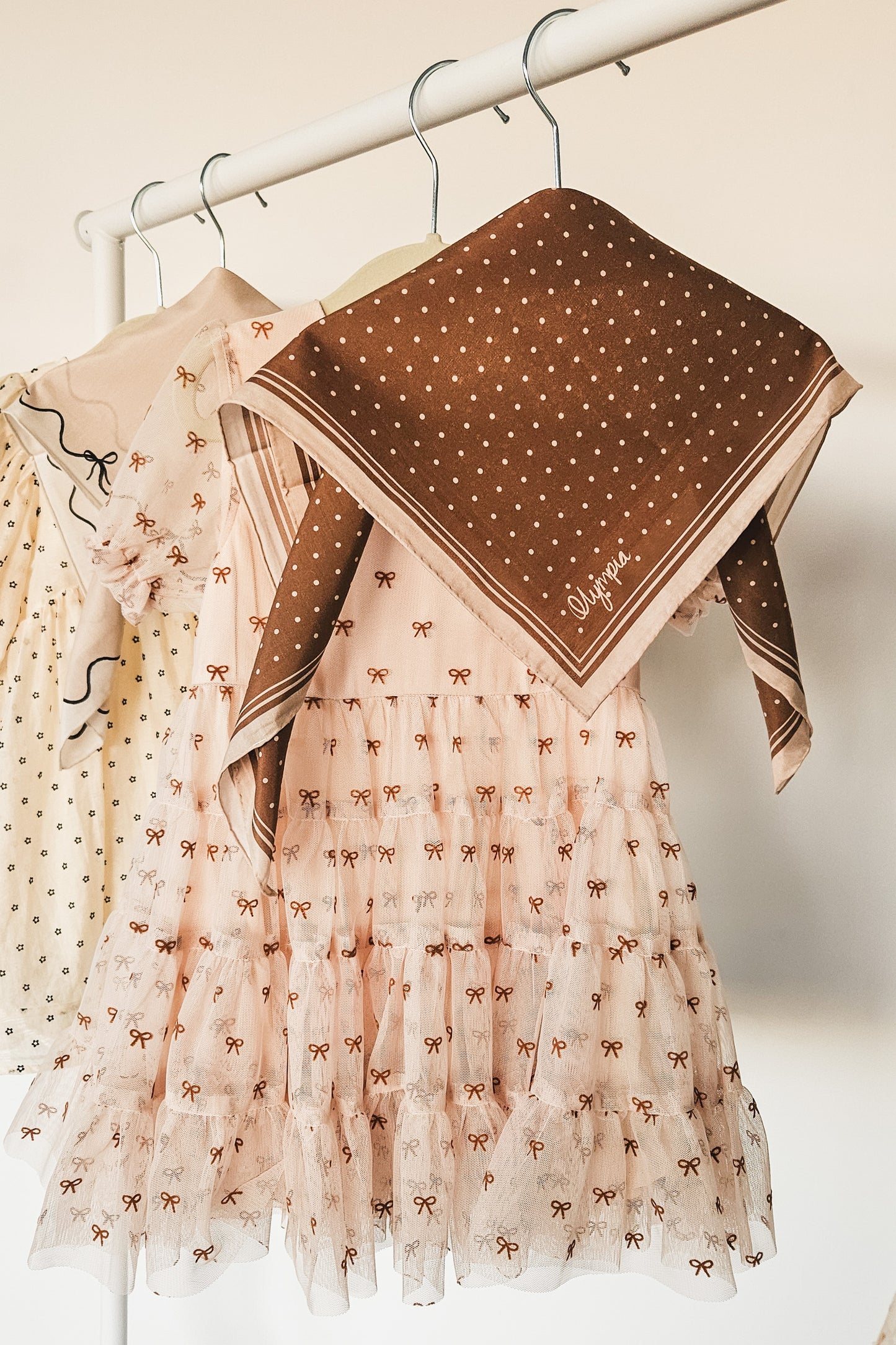 Lottie Copper Caramel/Soft Peach Scarf - 54x54cm Silk Cotton
