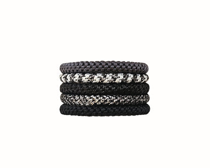 Alba Hair Ties - Black/Grey Mix