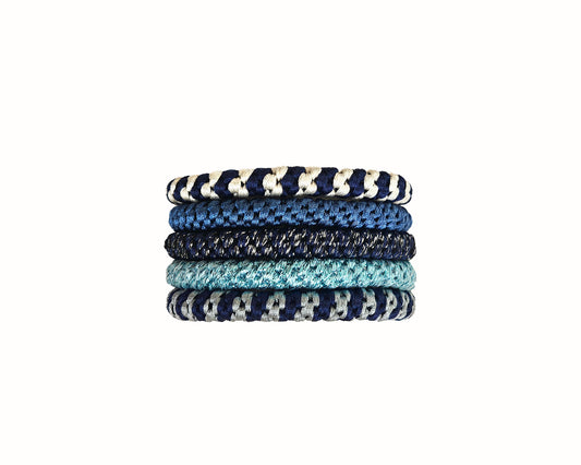 Alba Hair Ties - Blue Mix