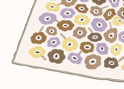 Amelie Lavender Honey Scarf - 54x54cm Silk Cotton