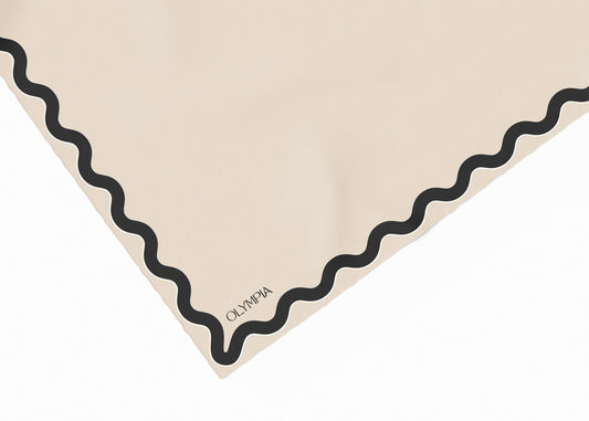 Sophie Almond/Ebony Scarf - 89x89cm Silk Twill