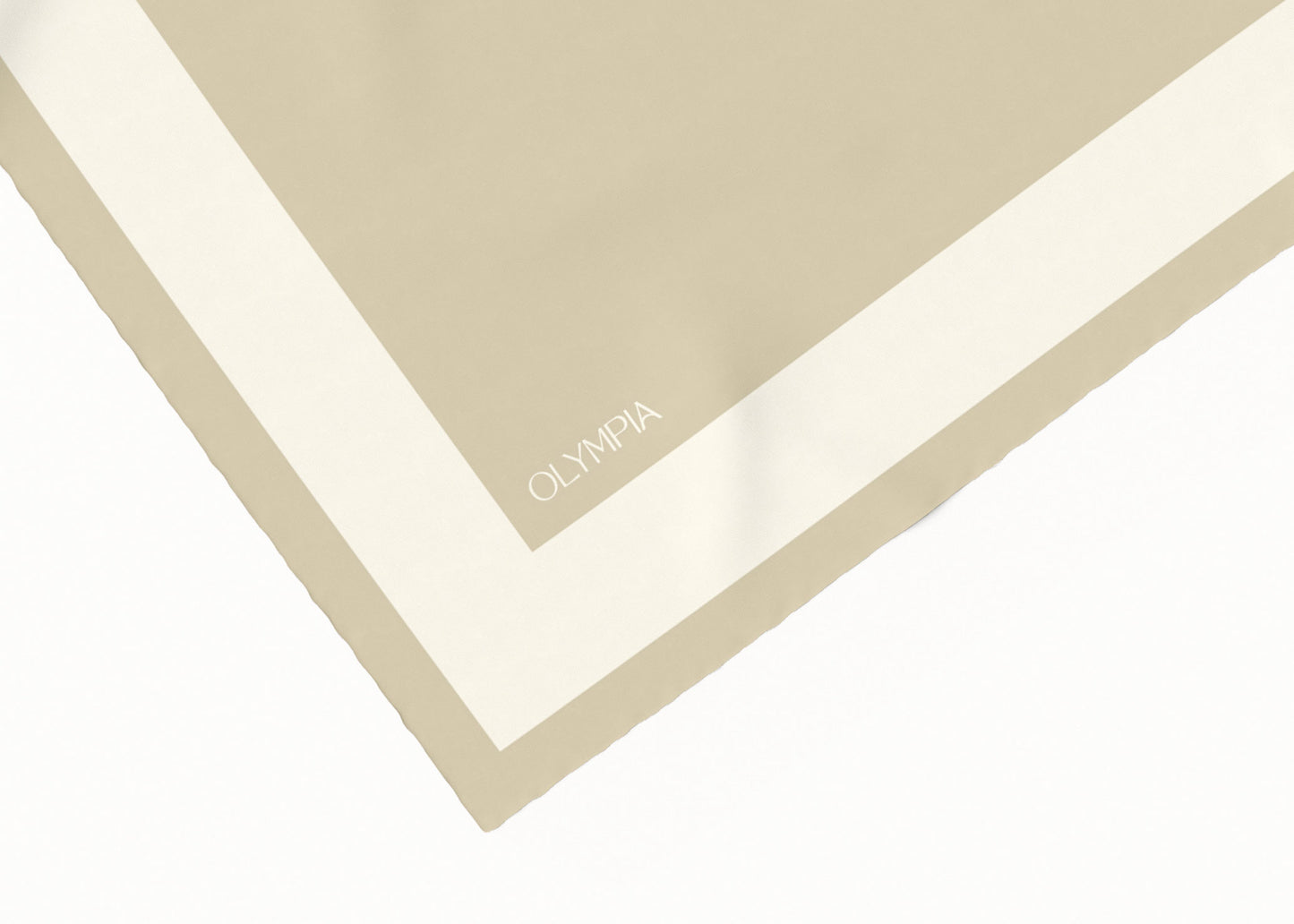 Imelda Birch/Off White Silk Cotton Scarf - 64x64cm
