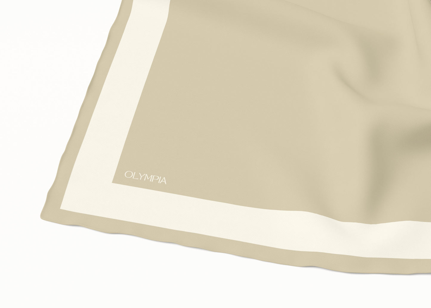 Imelda Birch/Off White Silk Cotton Scarf - 64x64cm