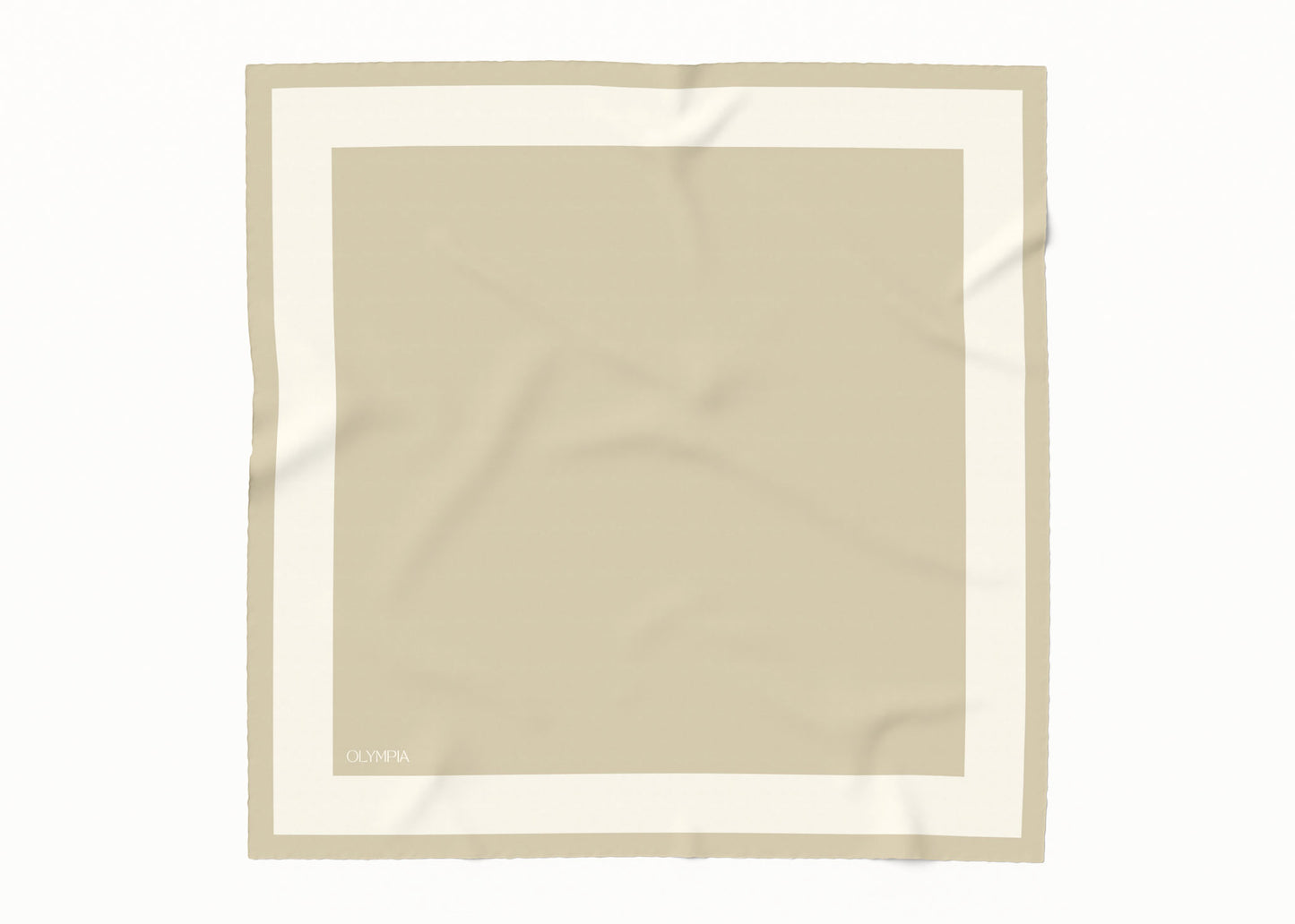 Imelda Birch/Off White Silk Cotton Scarf - 64x64cm