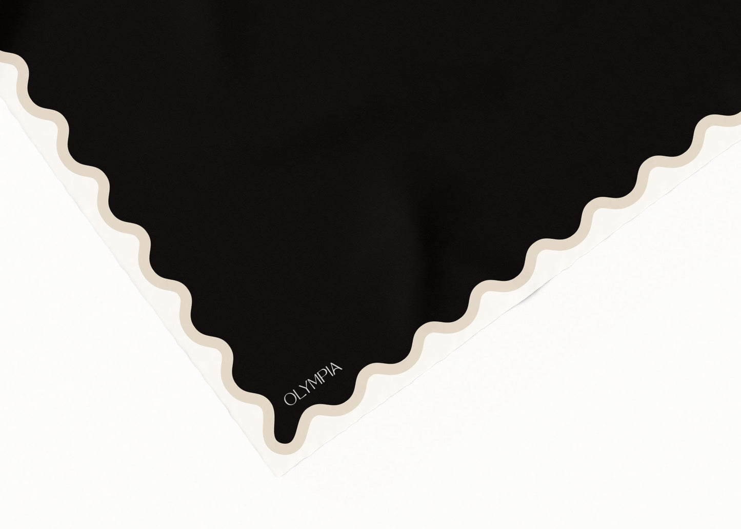 Etta Black Truffle Scarf - 89x89cm Silk Twill