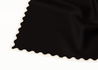 Etta Black Truffle Scarf - 89x89cm Silk Twill