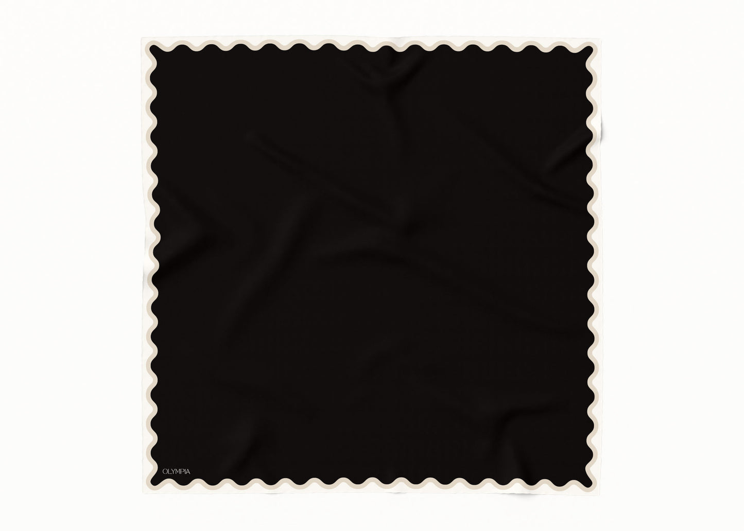 Etta Black Truffle Scarf - 89x89cm Silk Twill