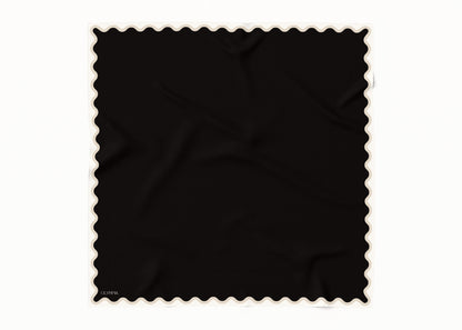 Etta Black Truffle Scarf - 89x89cm Silk Twill