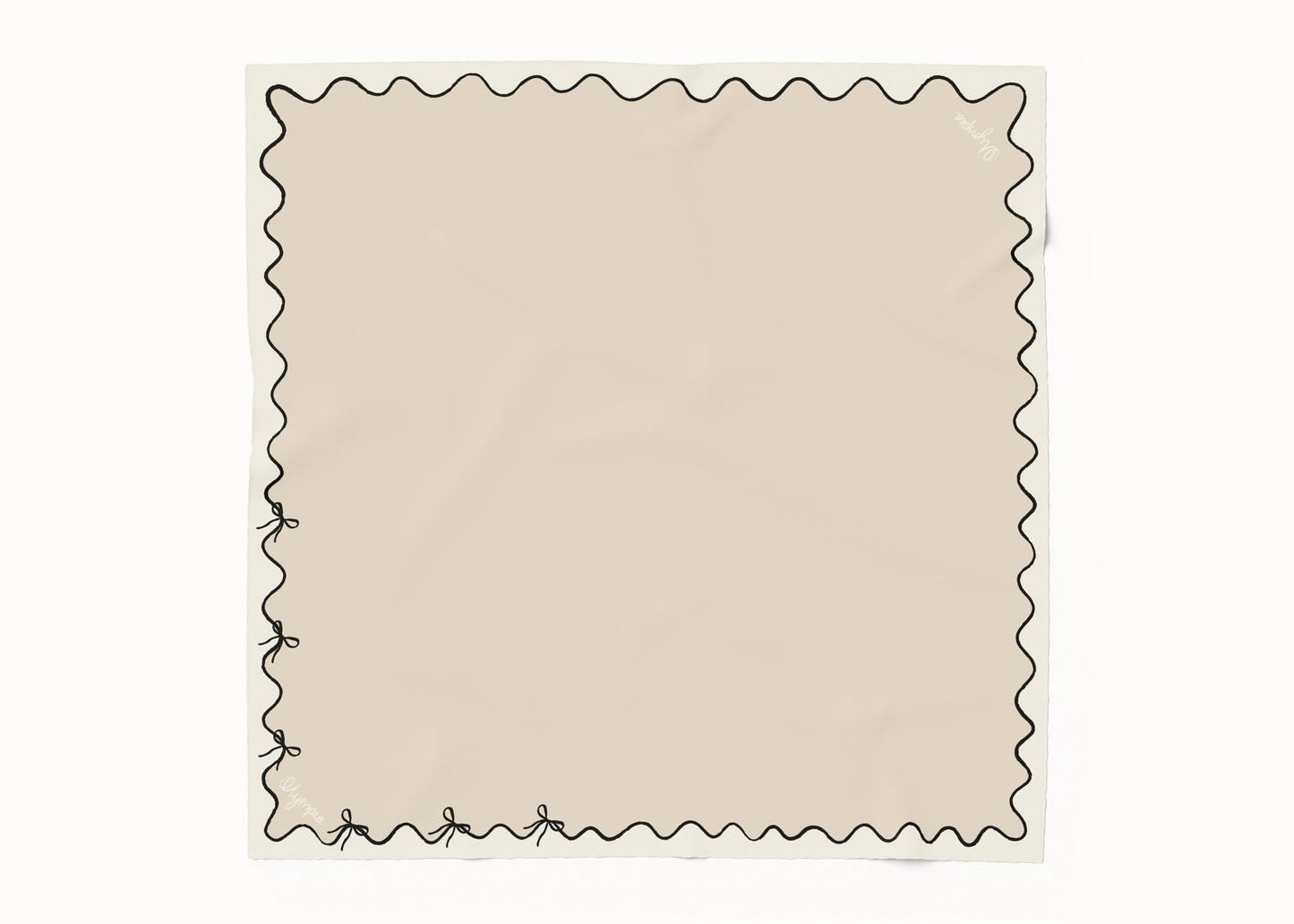 Junie Shell/Black/Cream Cotton Scarf - 54x54cm