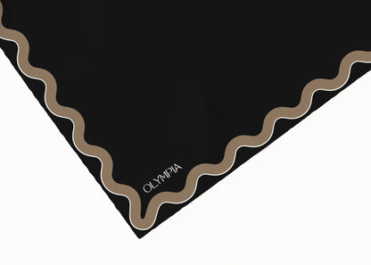 Sophie Ebony/Bronze Silk Cotton Scarf - 64x64cm