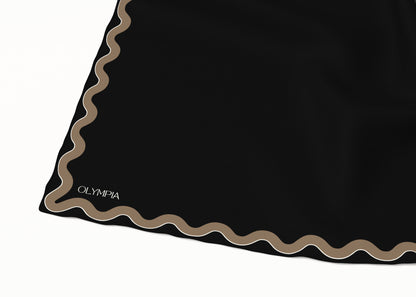 Sophie Ebony/Bronze Silk Cotton Scarf - 64x64cm