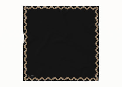 Sophie Ebony/Bronze Silk Cotton Scarf - 64x64cm