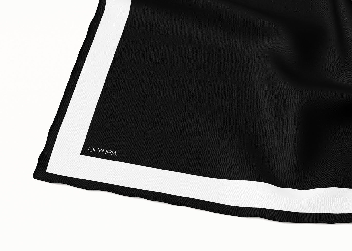 Imelda Ebony/Paper White Silk Scarf - 89x89cm - Imperfect