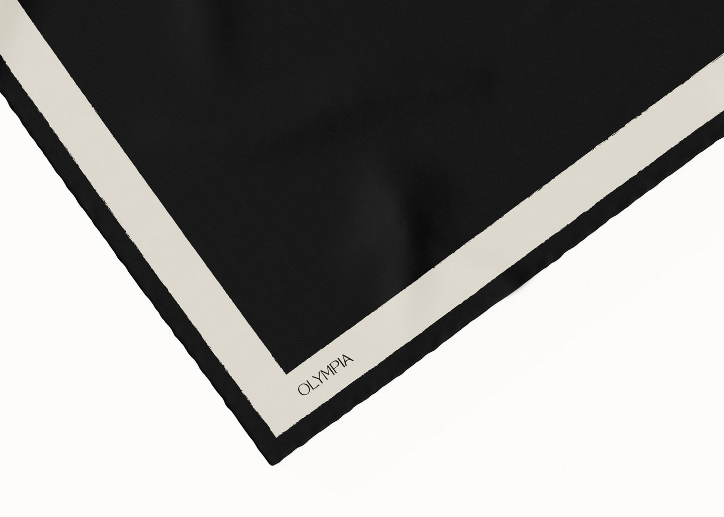 Pia Ebony/Bone Silk Scarf - 89x89cm