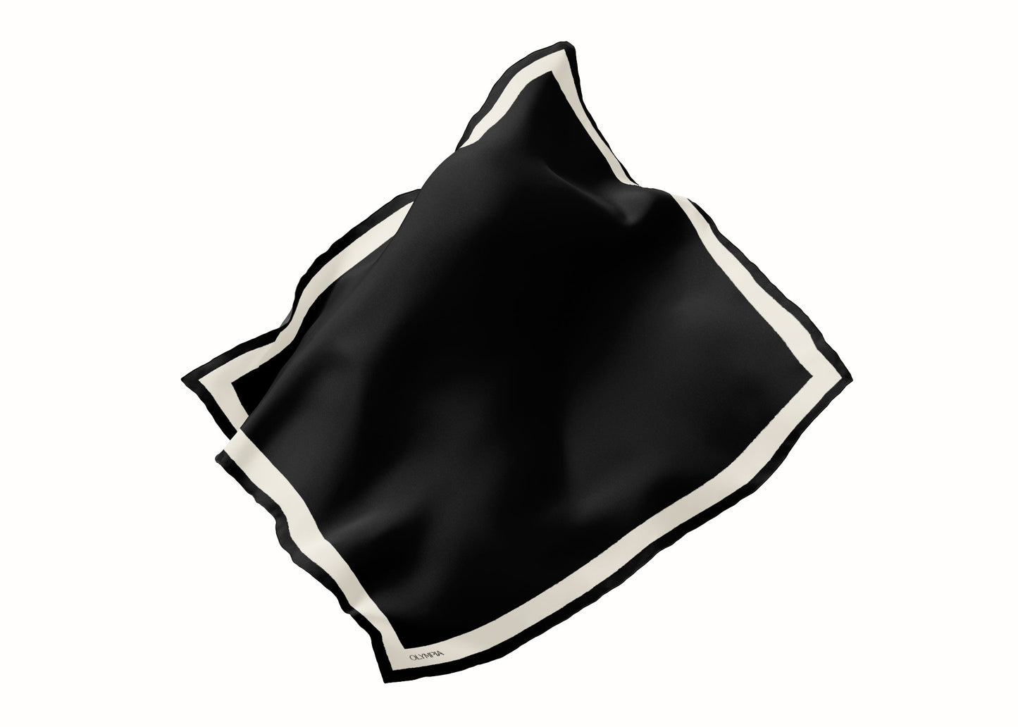 Pia Ebony/Bone Silk Scarf - 89x89cm