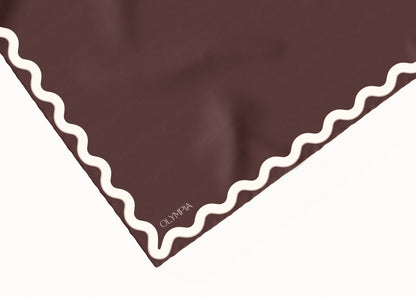 Sophie Plum Truffle Scarf - 89x89cm Silk Twill