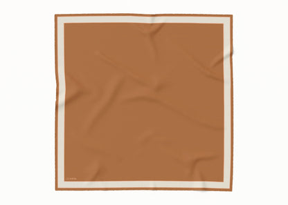 Delphine Iced Gingerbread Scarf - 89x89cm Silk Twill