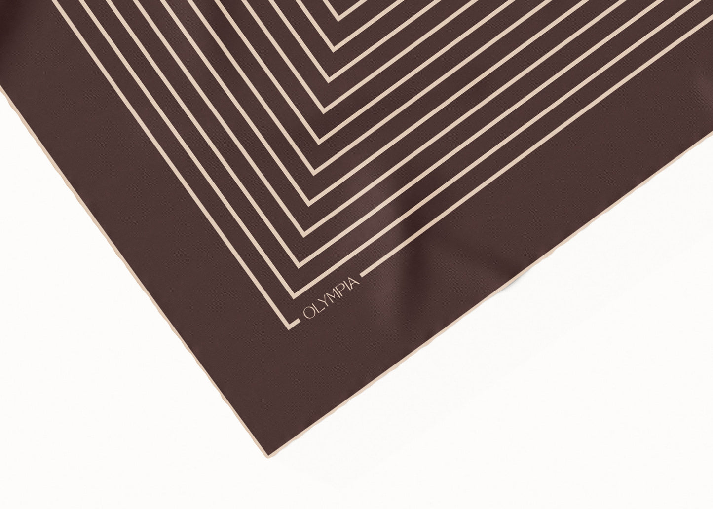 Chloe Spiced Cocoa / Oatmeal Scarf - 89x89cm Silk Twill