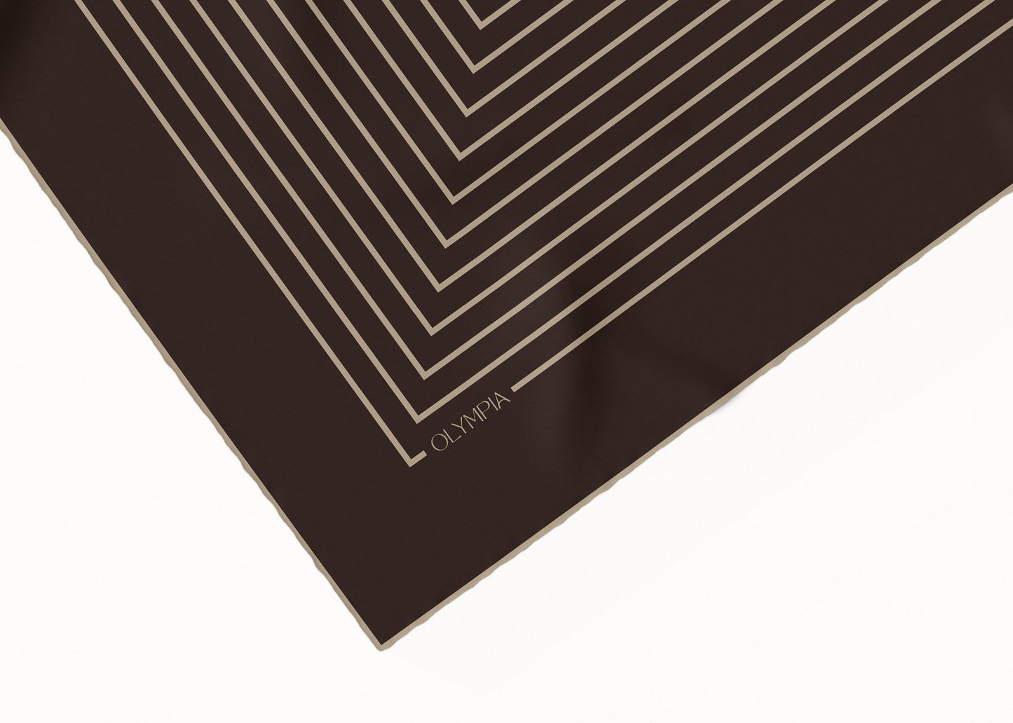 Chloe Dark Chocolate/Sand Scarf - 89x89cm Silk Twill