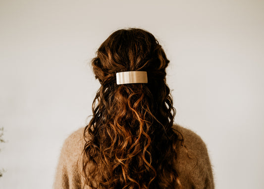 Adeline Barrette Clip - Brushed Gold