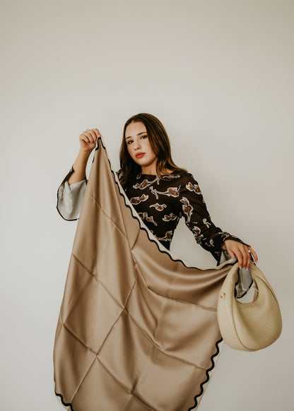 Etta Safari Scarf - 89x89cm Silk Twill