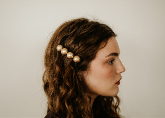 Queenie Pearl Barrette - Bronze
