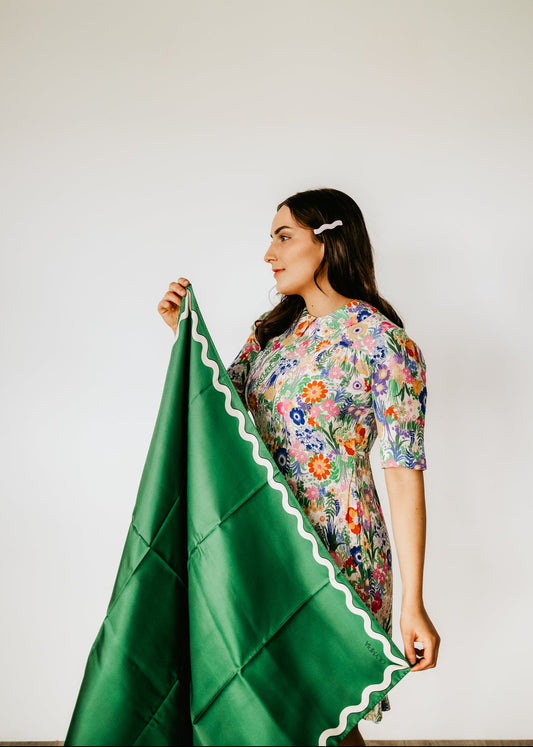 Sophie Juniper Scarf - 89x89cm Silk Twill