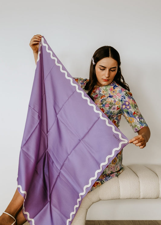 Sophie Wisteria Scarf - 89x89cm Silk Twill