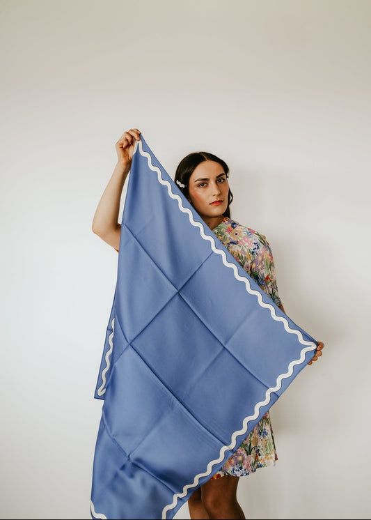 Sophie Granada Sky Scarf - 89x89cm Silk Twill