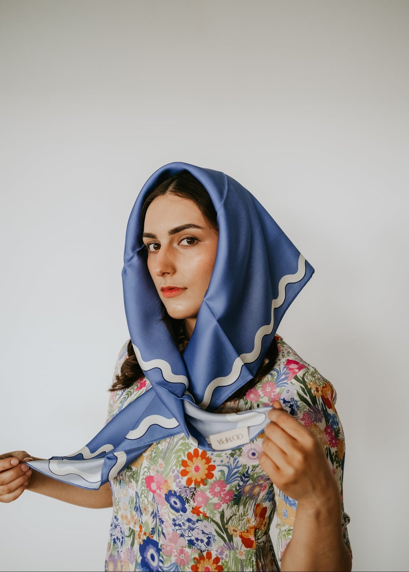 Sophie Granada Sky Scarf - 89x89cm Silk Twill