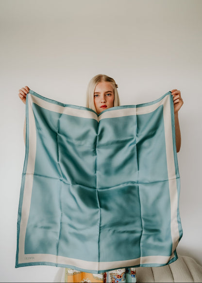 Dimity Lagoon v2 Scarf - 89x89cm Silk Twill