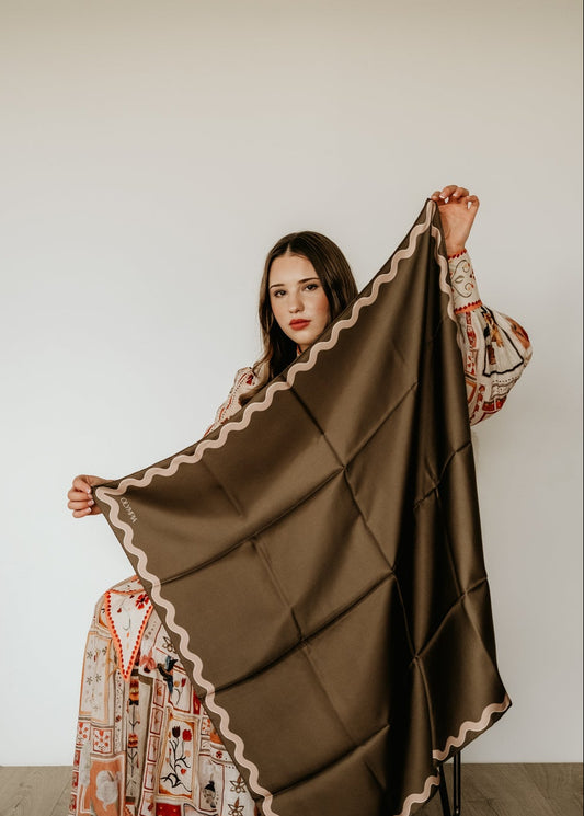 Sophie Caper/Canyon Scarf - 89x89cm Silk Twill