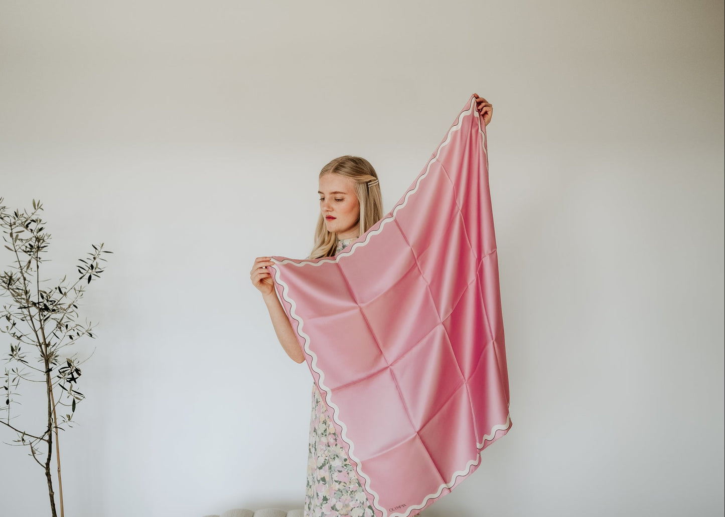 Sophie Cotton Candy Scarf - 89x89cm Silk Twill