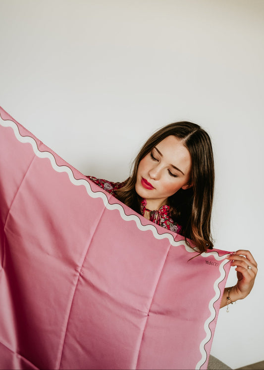 Sophie Bubblegum Scarf - 89x89cm Silk Twill