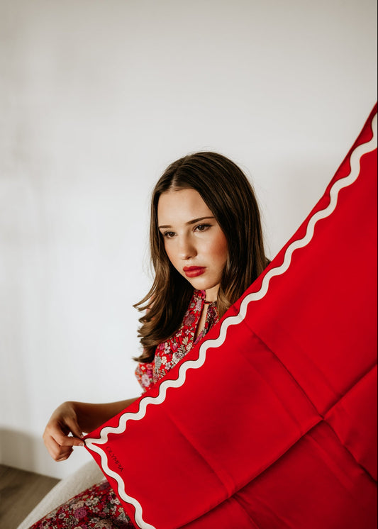 Sophie Hot Tamale Scarf - 89x89cm Silk Twill