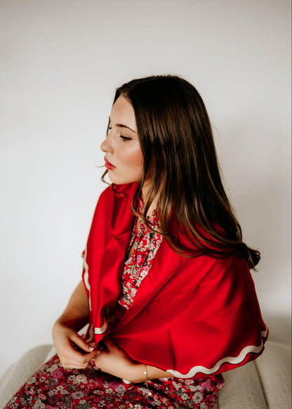 Sophie Hot Tamale Scarf - 89x89cm Silk Twill
