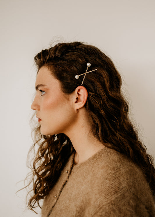 Orla Pearl Hair Clips - Small