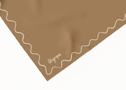 Emilia Antique Gold Scarf - 54x54cm Silk Cotton