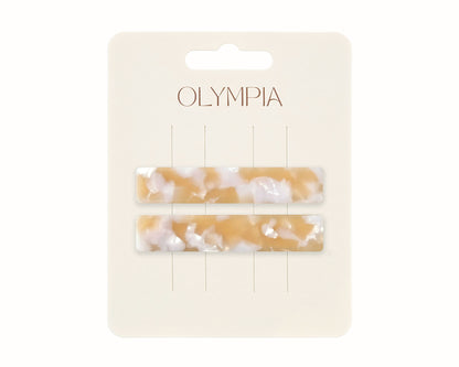 Emma Hair Clips - Iced Latte